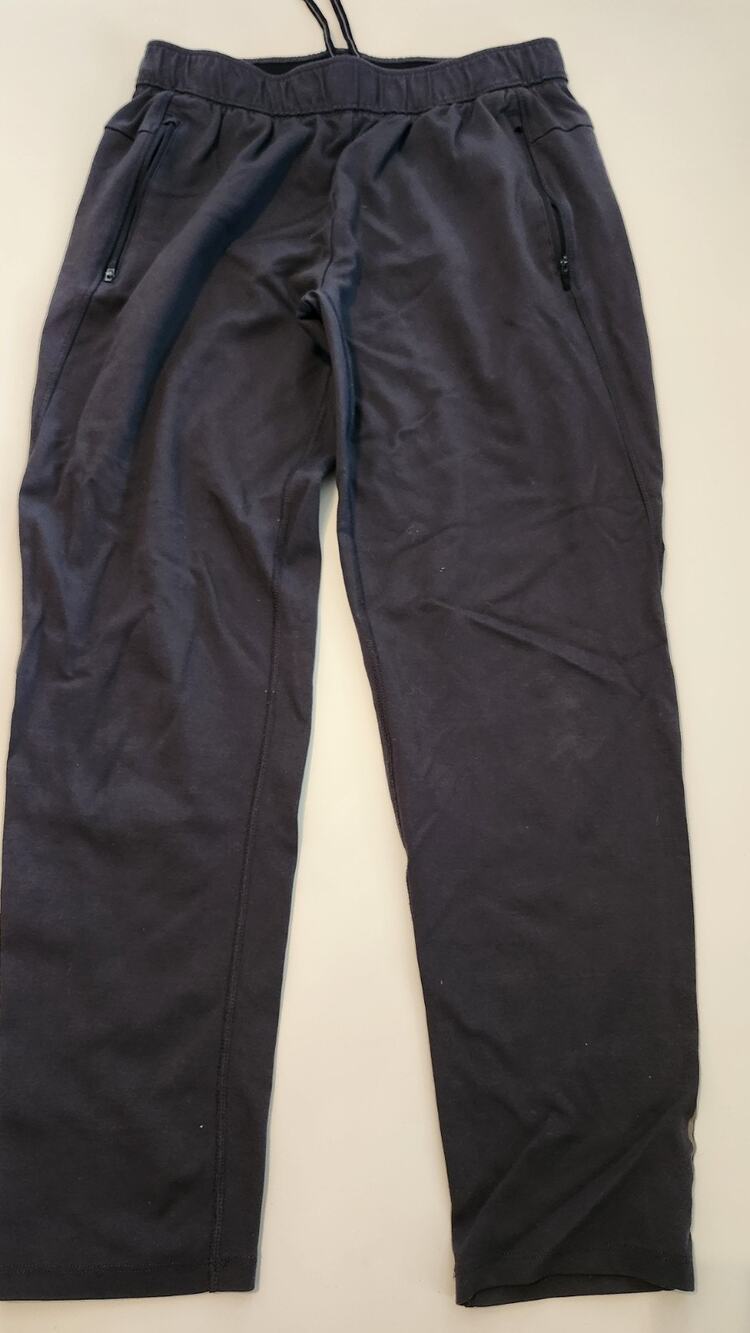 Athletic Works Men's Track Pants M (32-34) Navy Knit Joggers Zip Pockets #550